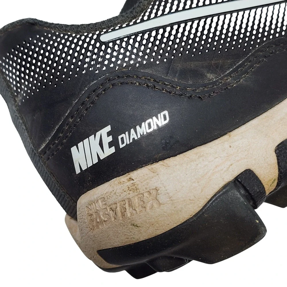 Nike‎ Alpha Huarache 4 Keystone Baseball Cleats Black White DJ6525-011 Kids 5.5Y